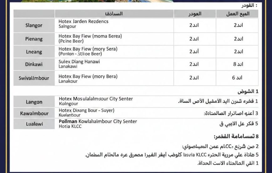 برنامج سياحي متكامل في ماليزيا (13 يوم / 12 ليلة)
