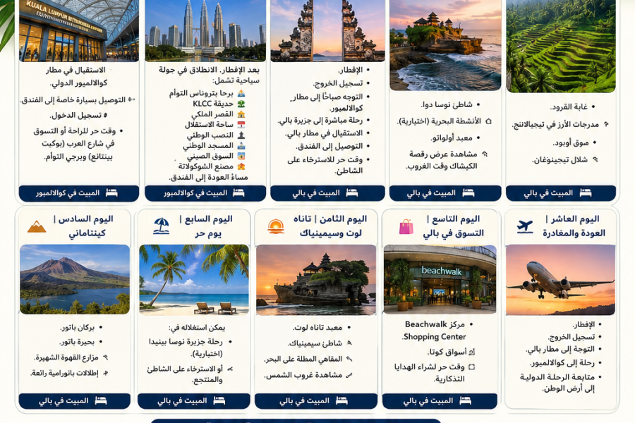 برنامج شهر العسل الفاخر (11 يوماً / 10 ليالٍ)